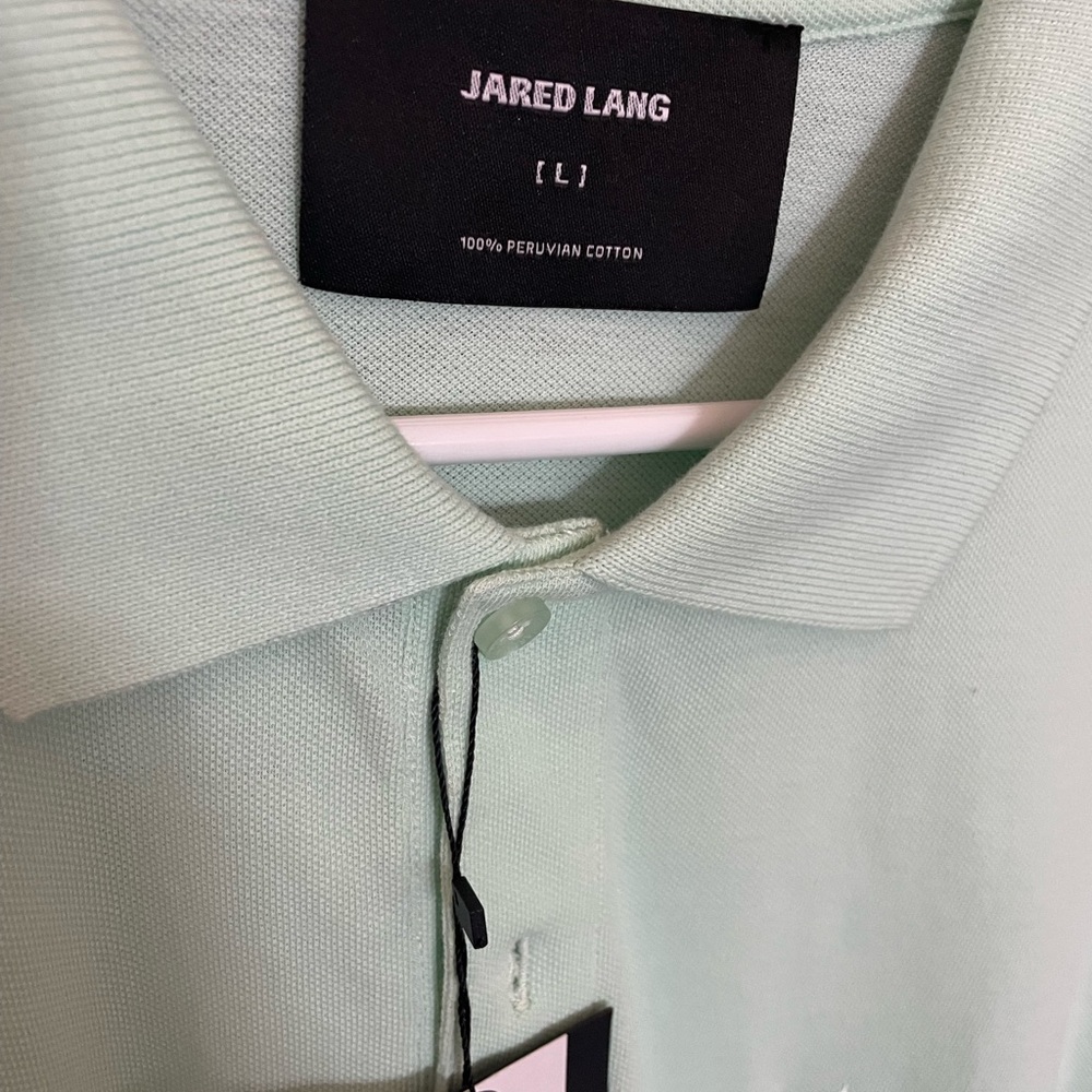New with tag Jared Lang Light Green Polo Shirt